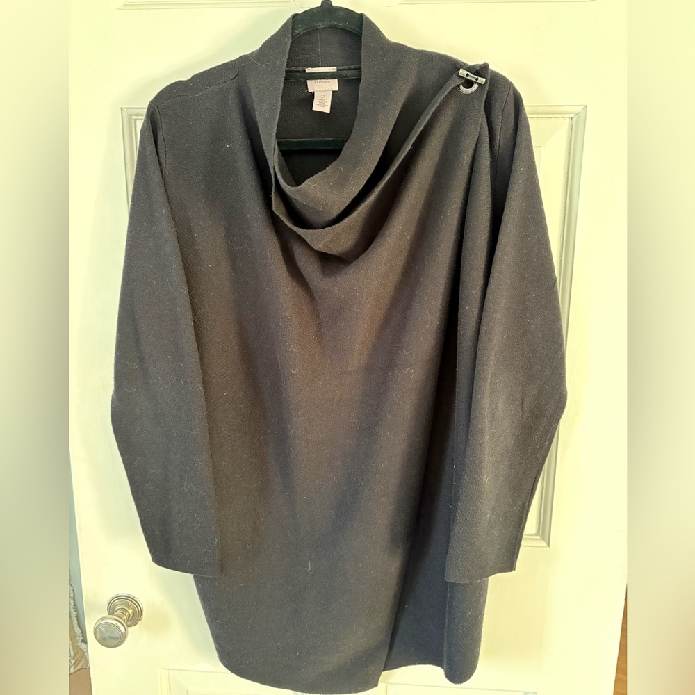 Chico's Black Easywear cardigan sweater